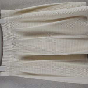 Saks Fifth Avenue Ivory Textured A-Line Skirt